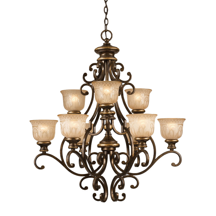 Crystorama Norwalk 9 Light Bronze Umber Chandelier