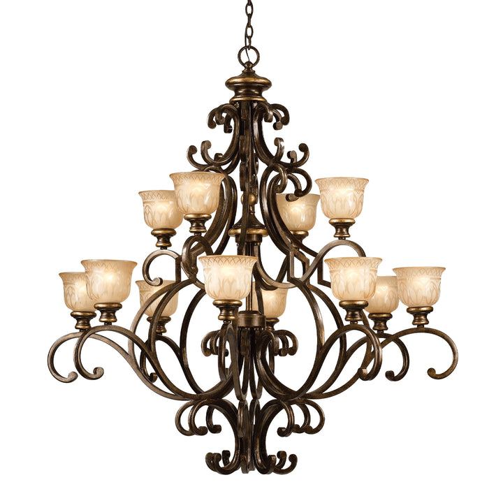 Crystorama Norwalk 12 Light Bronze Umber Chandelier