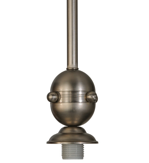 5"W Revival Brushed Nickel Deco Ball Pendant Hardware