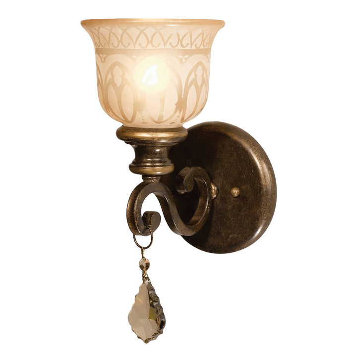 Norwalk 1 Light Swarovski Strass Crystal Bronze Umber Sconce