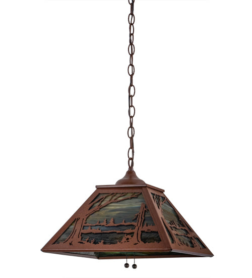 16"Sq Quiet Pond Pendant