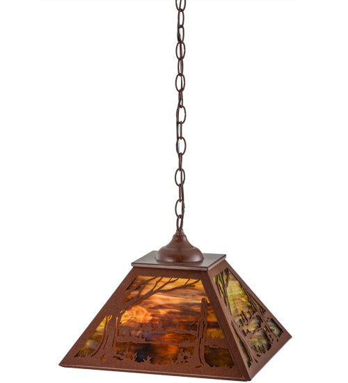 16"Sq Quiet Pond Pendant