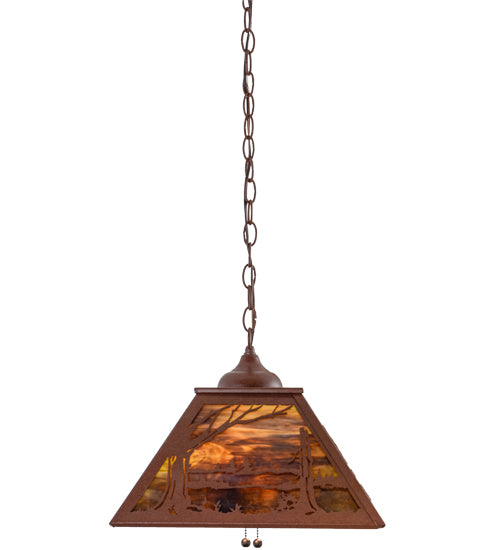 16"Sq Quiet Pond Pendant