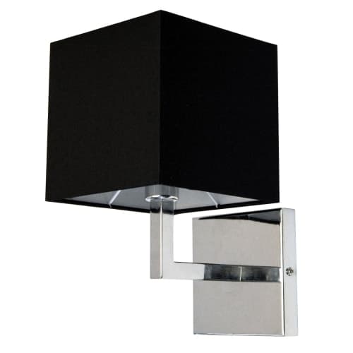 Dainolite 1 Light Incandescent Matte Black Wall Sconce w/ Black Shade