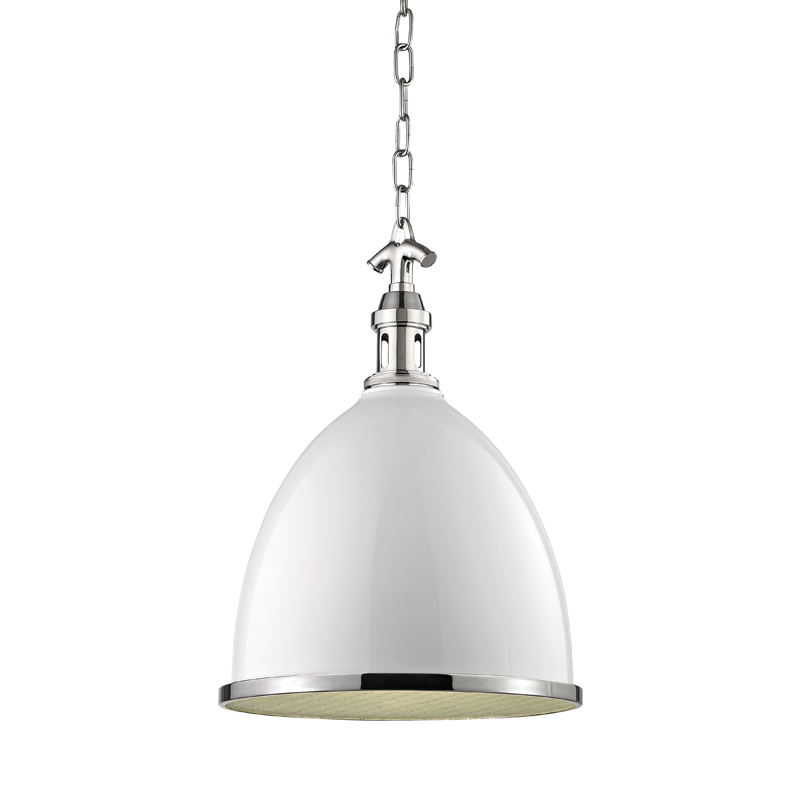 Viceroy Pendant 17" - White Polished Nickel