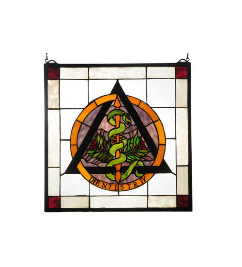 18"W X 18"H Dentistry Stained Glass Window