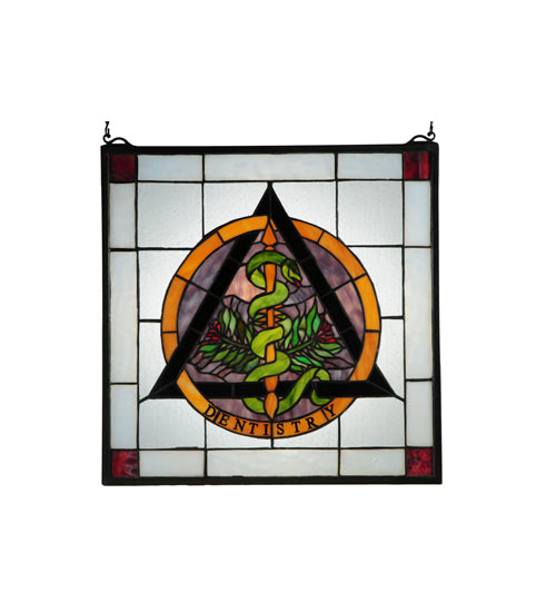 18"W X 18"H Dentistry Stained Glass Window