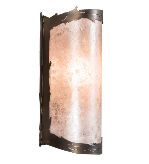 6" Wide Leaf Edge Wall Sconce