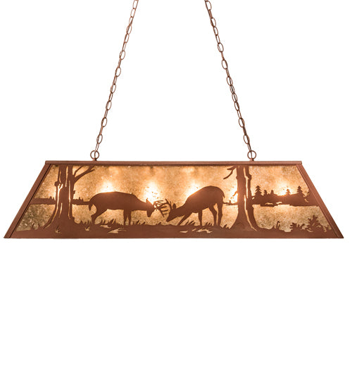 48"L Battling Bucks Oblong Pendant