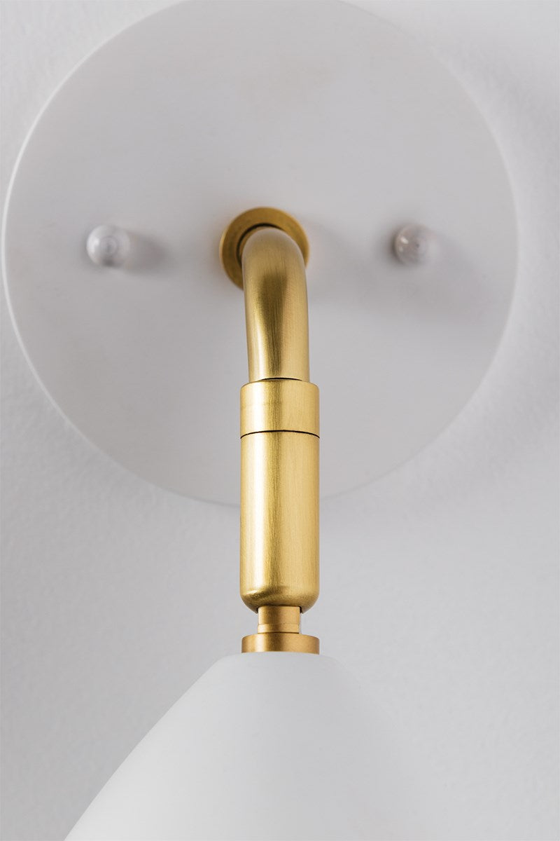 Gia Wall Sconce - Polished Nickel/Dusk Black