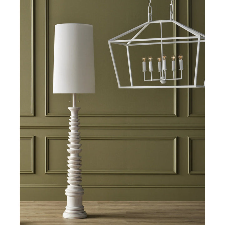 Malayan White Floor Lamp