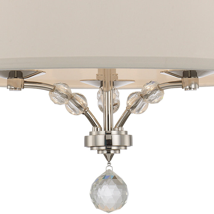 Crystorama Mirage 3 Light Polished Nickel Chandelier