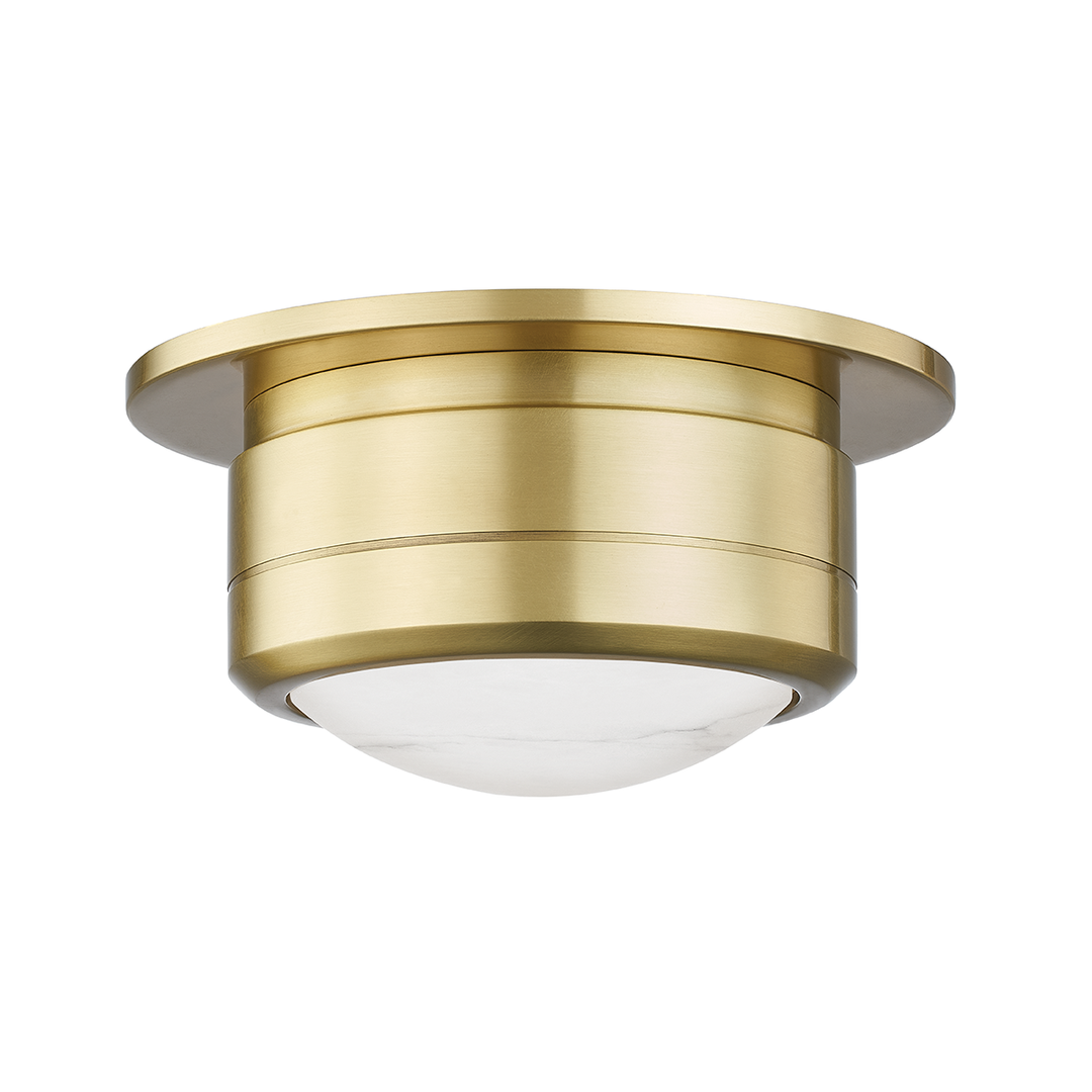 Greenport Flush Mount 3" - Aged Brass