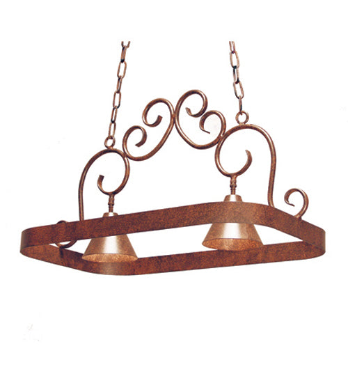 32" Long Elana 2 Light Pot Rack