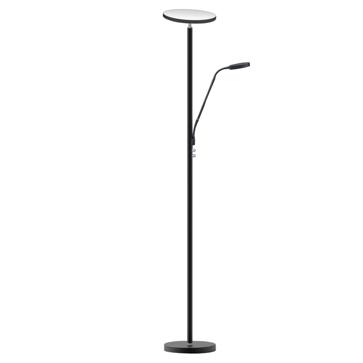 Dainolite Mother and Son LED Floor Lamp, Sandy Black Finish