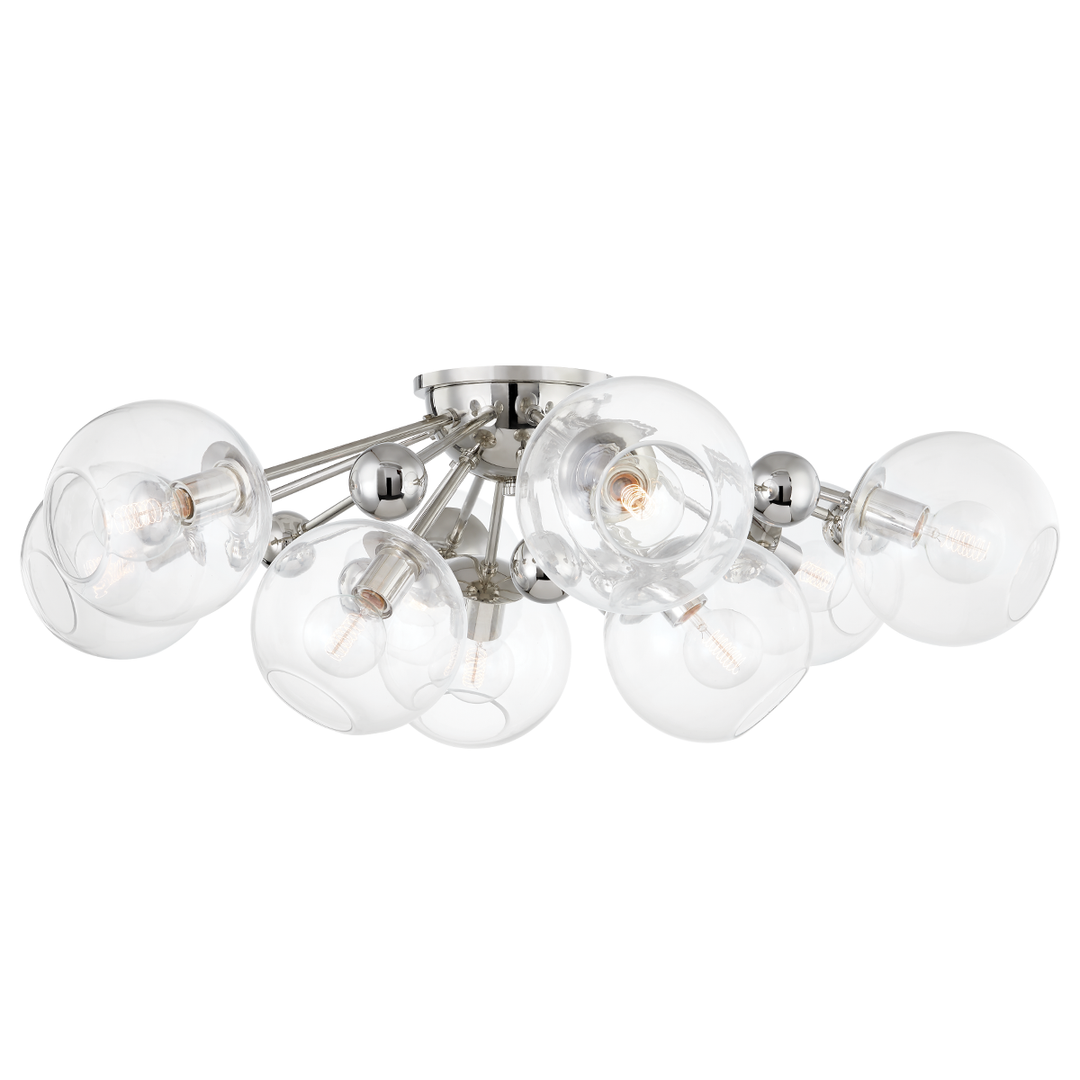 Abbott Semi Flush 14" - Polished Nickel