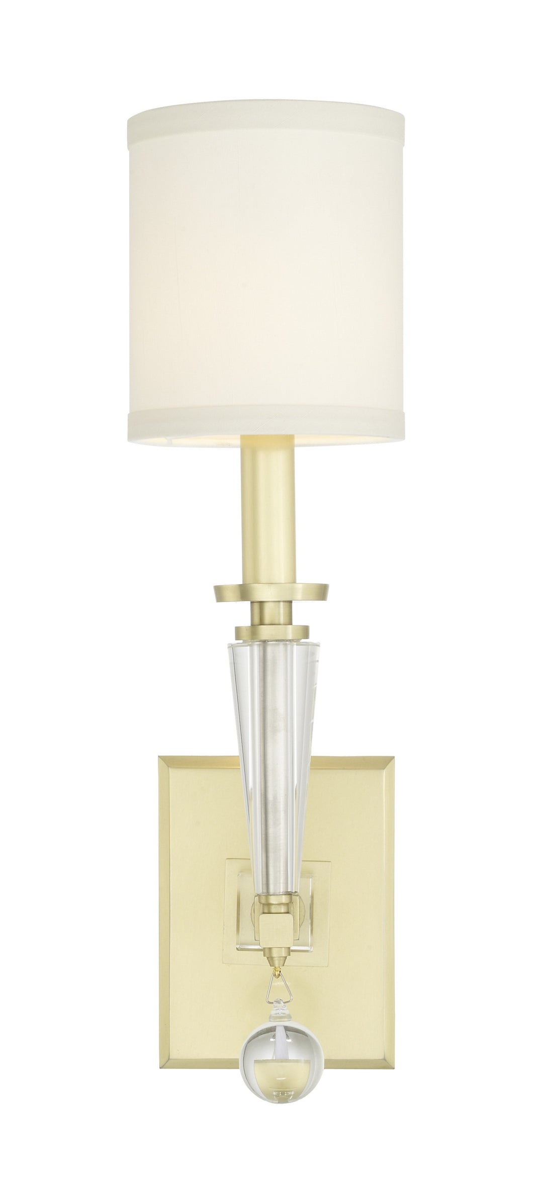 Crystorama Paxton 1 Light Aged Brass Sconce