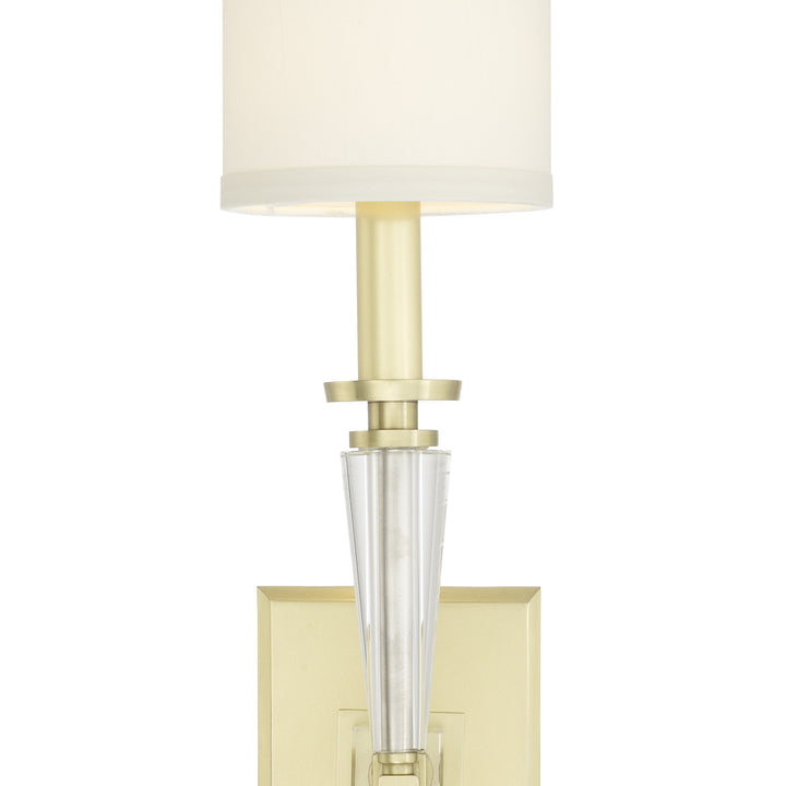 Crystorama Paxton 1 Light Aged Brass Sconce