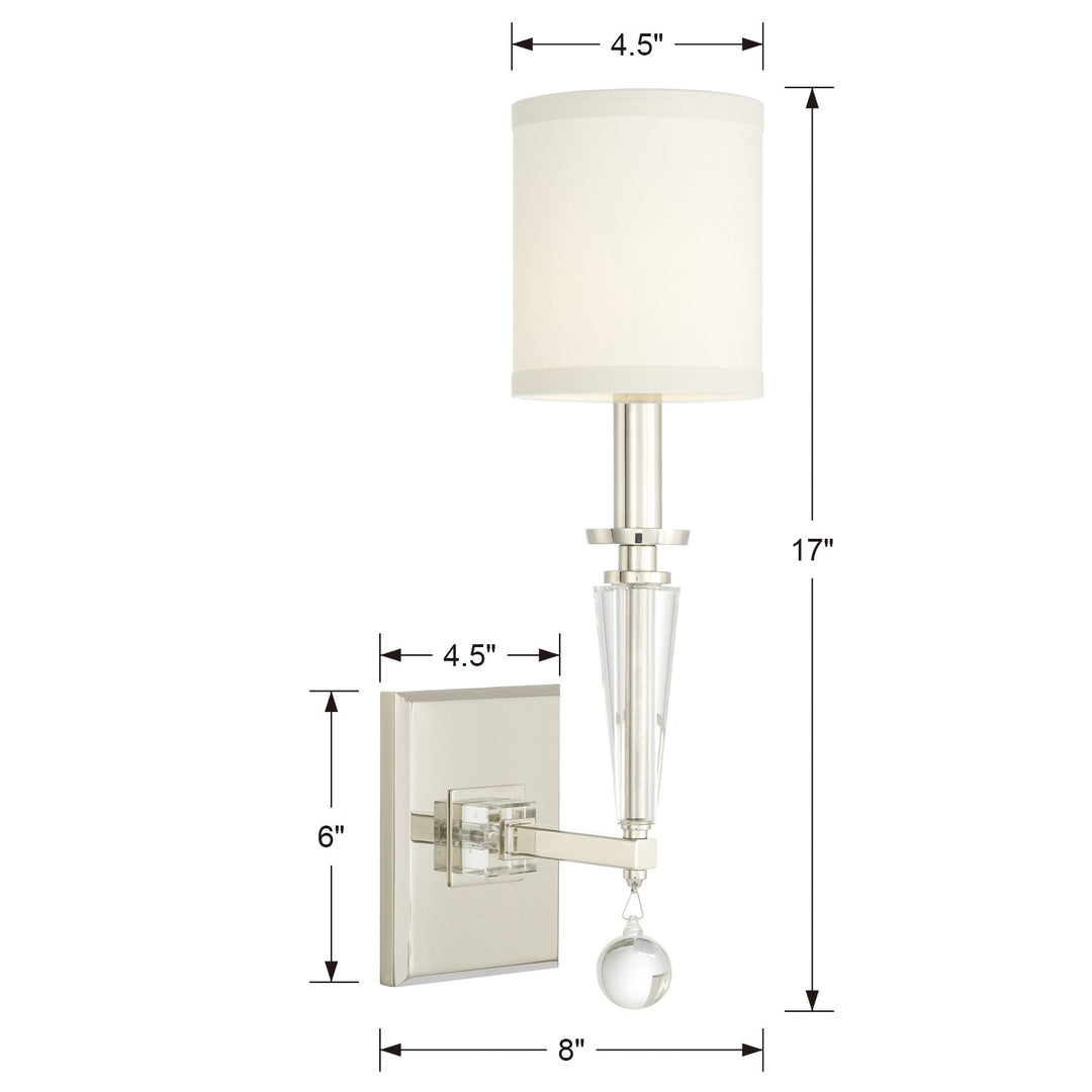 Crystorama Paxton 1 Light Aged Brass Sconce