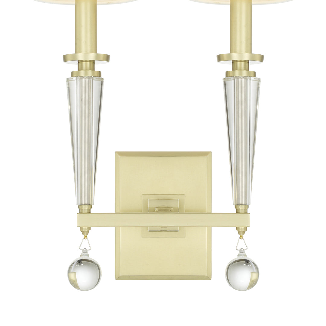 Crystorama Paxton 2 Light Aged Brass Sconce