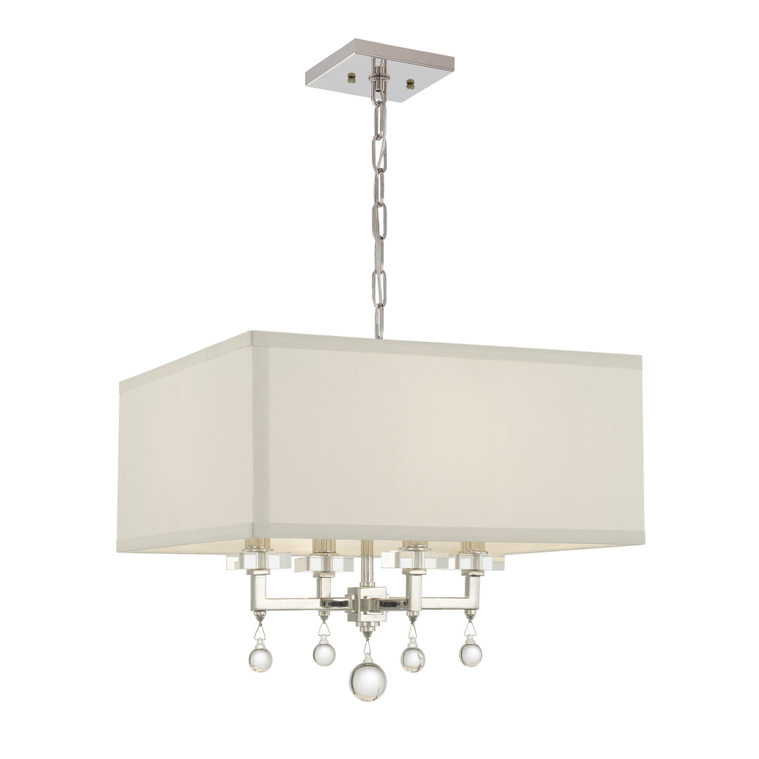 Paxton 4 Light Aged Brass Semi Flush Mount