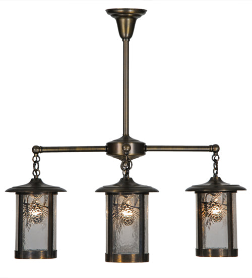 30"W Fulton Winter Pine 4 Lt Chandelier