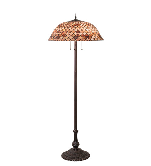 64"H Tiffany Fishscale Floor Lamp