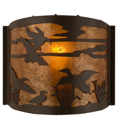 12"W Ducks In Flight Wall Sconce