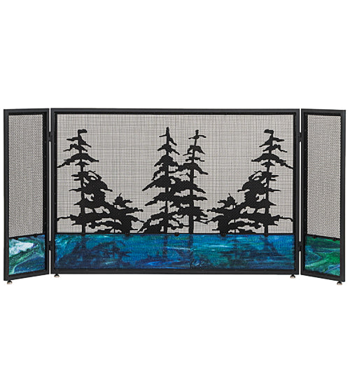 72"W X 32"H Tall Pines Fireplace Screen