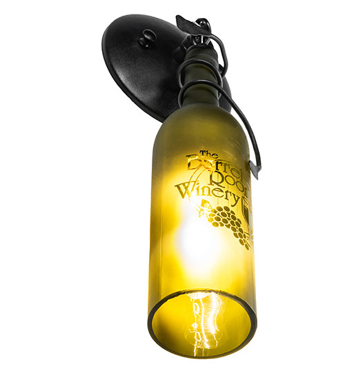 3" Wide Tuscan Vineyard Personalized Wine Bottle Wall Sconce