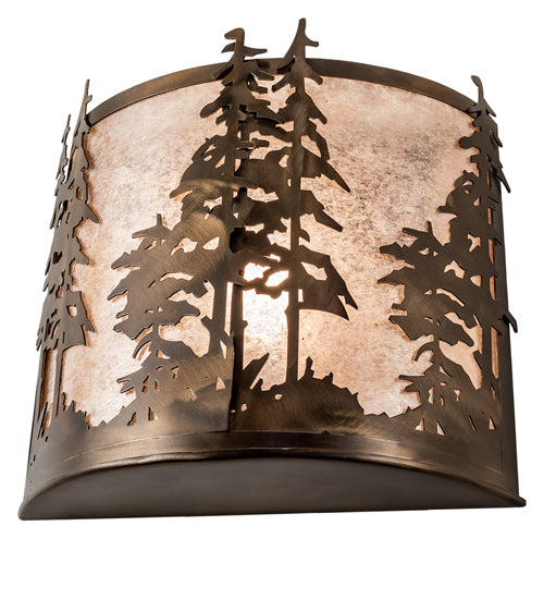 12" Wide Tall Pines Wall Sconce