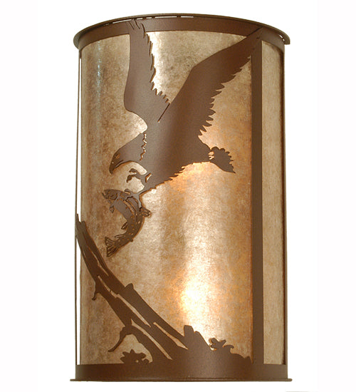 12"W Strike Of The Eagle Wall Sconce