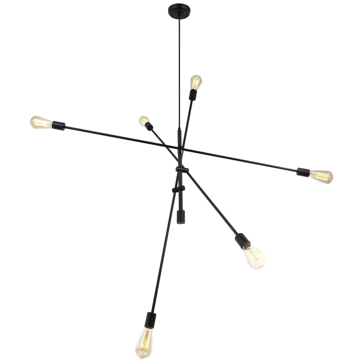 Dainolite 6 Light Incandescent Adjustable Pendant Aged Brass Finish