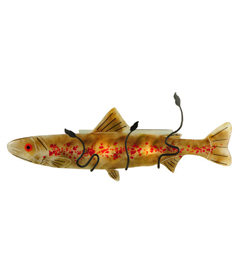 29"W Metro Fusion Brown Trout Wall Sconce