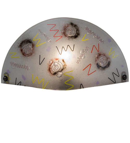 18" Wide Supernova Fused Glass Wall Sconce