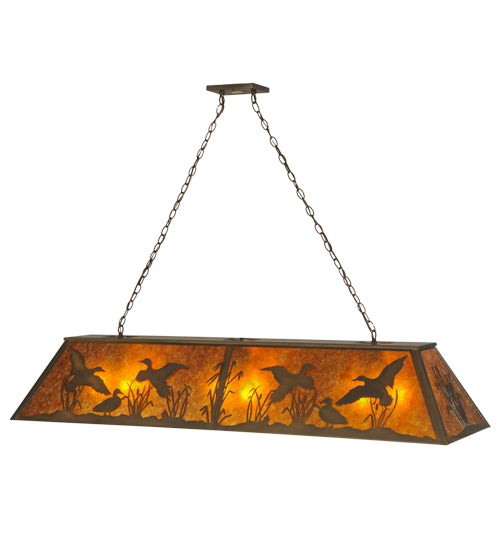 61"L Ducks In Flight Oblong Pendant