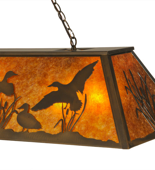 61"L Ducks In Flight Oblong Pendant