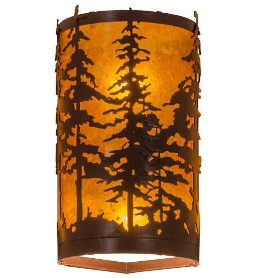 6"W Tall Pines Corner Wall Sconce