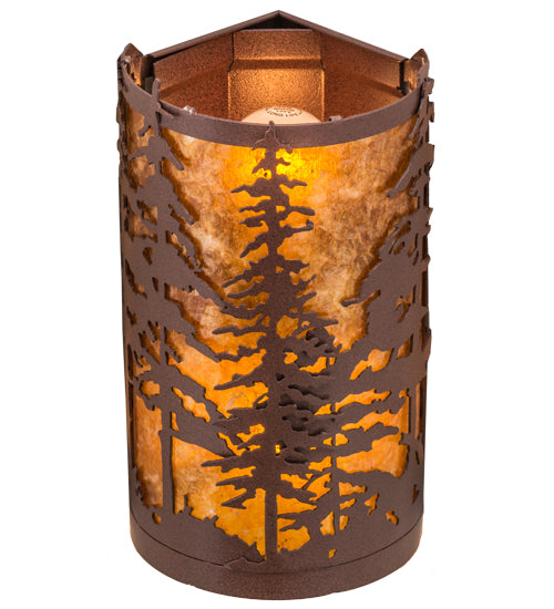 6"W Tall Pines Corner Wall Sconce