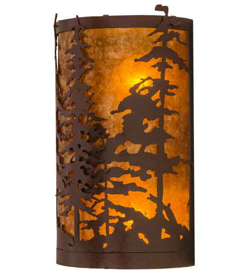 6"W Tall Pines Corner Wall Sconce