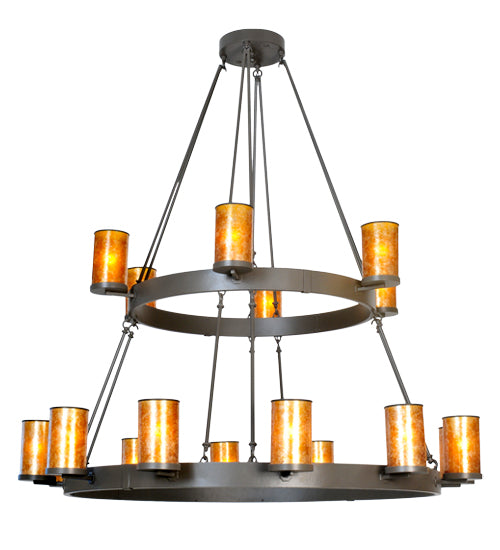 66"W Chappell 18 Lt Two Tier Chandelier