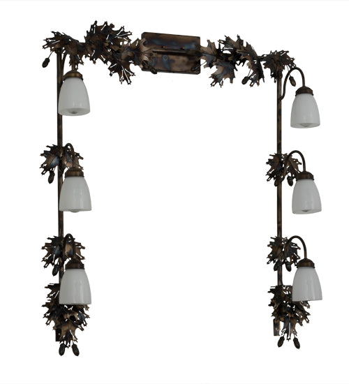 36"W X 40"H Oak Leaf & Acorn 6 Lt Vanity Light