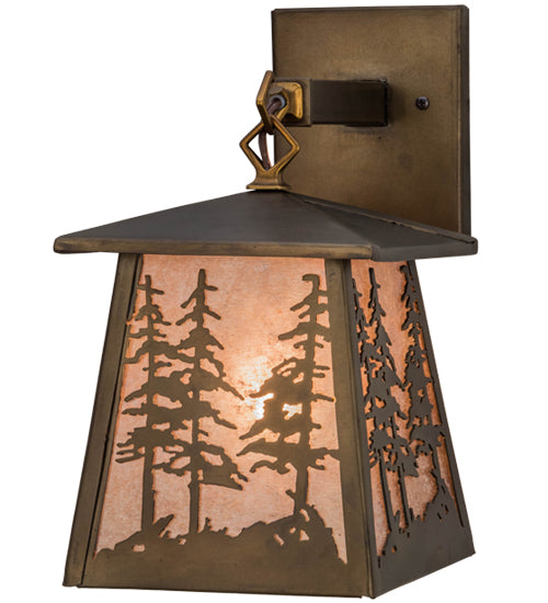 7"W Tall Pines Hanging Wall Sconce