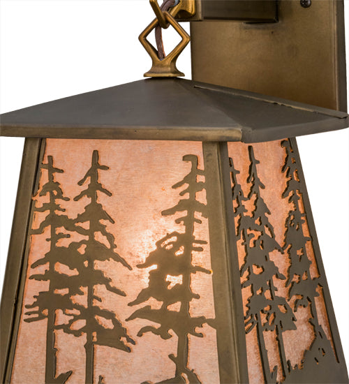 7"W Tall Pines Hanging Wall Sconce