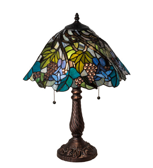 22" High Spiral Grape Table Lamp