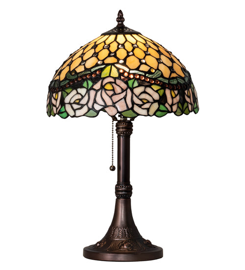 19" High Jeweled Rose Table Lamp