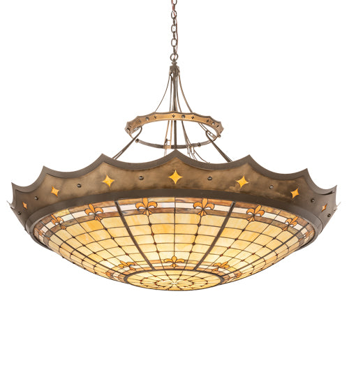 57" Wide Fleur-De-Lite Inverted Pendant