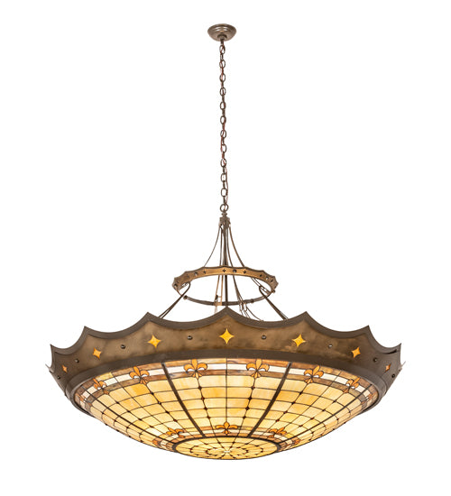 57" Wide Fleur-De-Lite Inverted Pendant