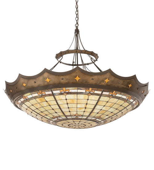 57" Wide Fleur-De-Lite Inverted Pendant