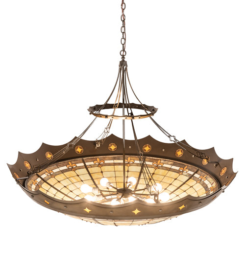 57" Wide Fleur-De-Lite Inverted Pendant